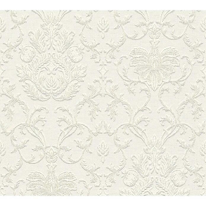 A.S. Création Vliestapete Ornament (Weiß/Beige Glitzer, Ornament, L x B: 10,05 x 0,53 m) | BAUHAUS