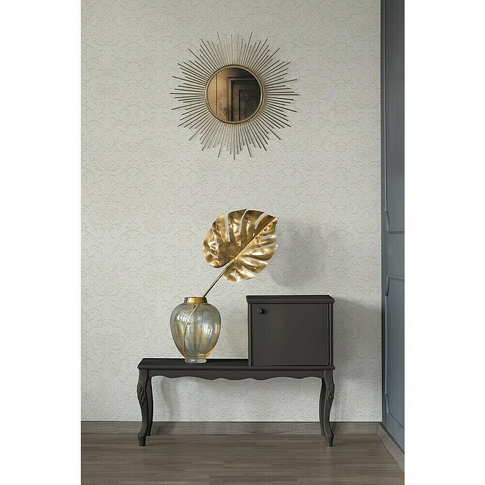 A.S. Création Vliestapete Ornament (Weiß/Beige Glitzer, Ornament, L x B: 10,05 x 0,53 m) | BAUHAUS