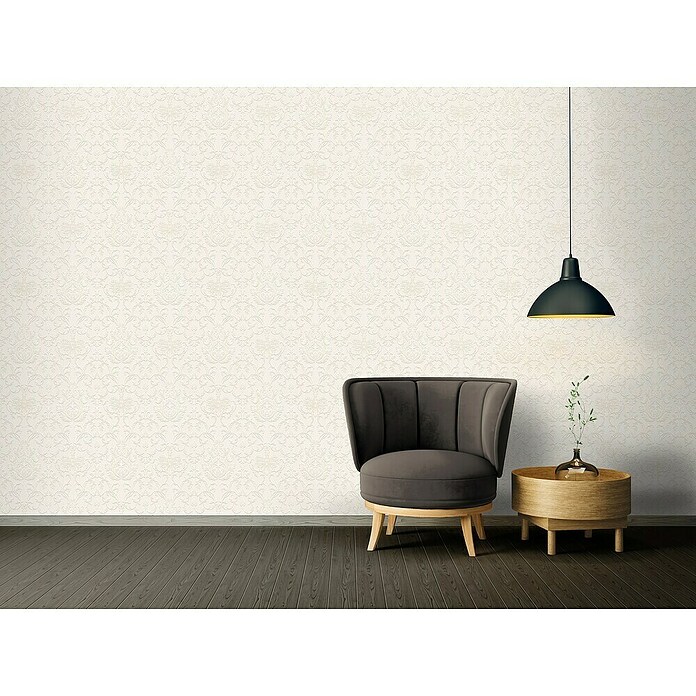 A.S. Création Vliestapete Ornament (Weiß/Beige Glitzer, Ornament, L x B: 10,05 x 0,53 m) | BAUHAUS