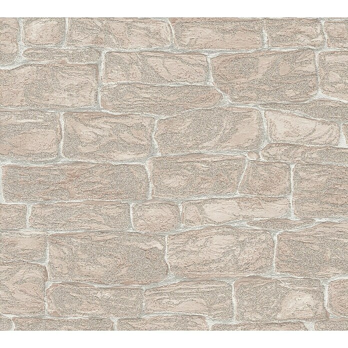 A.S. Création Vliestapete Stein (Beige Glitzer, Steinoptik, L x B: 10,05 x 0,53 m) | BAUHAUS