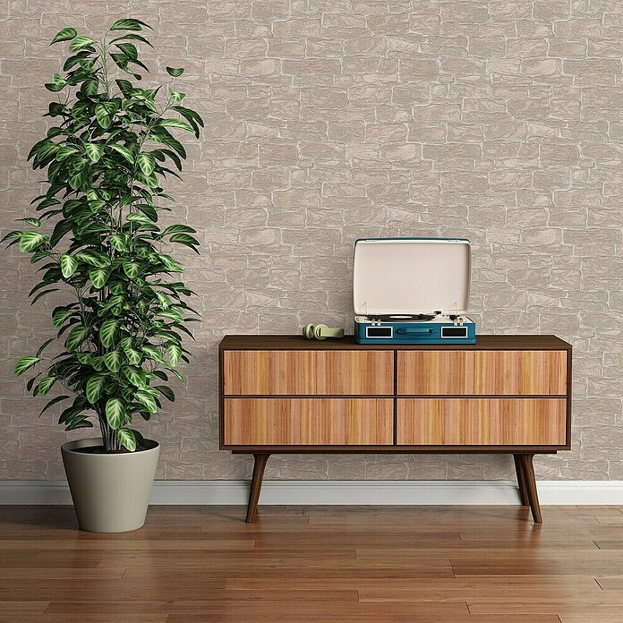 A.S. Création Vliestapete Stein (Beige Glitzer, Steinoptik, L x B: 10,05 x 0,53 m) | BAUHAUS