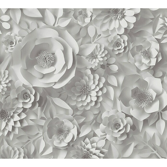 A.S. Création 3D-Designpanel pop.up (Rosen, Grau, B x H: 52 cm x 2,5 m) | BAUHAUS