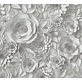A.S. Création 3D-Designpanel pop.up (Rosen, Grau, B x H: 52 cm x 2,5 m)
