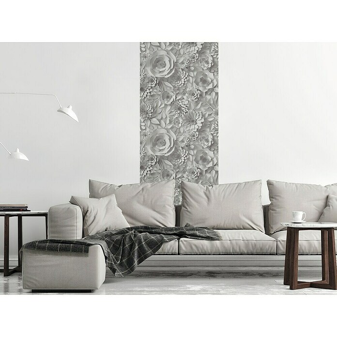 A.S. Création 3D-Designpanel pop.up (Rosen, Grau, B x H: 52 cm x 2,5 m) | BAUHAUS