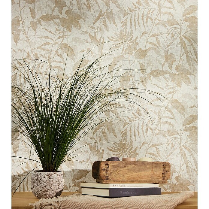 A.S. Création Metropolitan Stories Hot Spots Vliestapete MS Hot Spots (Creme/Beige-Metallic, Floral, 10,05 x 0,53 m) | BAUHAUS
