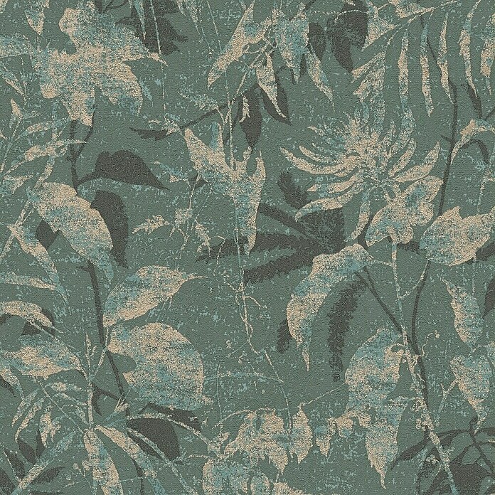 A.S. Création Metropolitan Stories Hot Spots Vliestapete MS Hot Spots (Blau-Grün, Floral, 10,05 x 0,53 m) | BAUHAUS