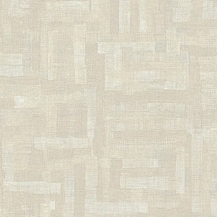 A.S. Création Metropolitan Stories Hot Spots Vliestapete Ethno - Beige-Creme-Grau, Grafisch, 10,05 x 0,53 m - Beiger Stoffhintergrund mit subtilen geometrischen Mustern, ideal für Texturen und Hintergründe.