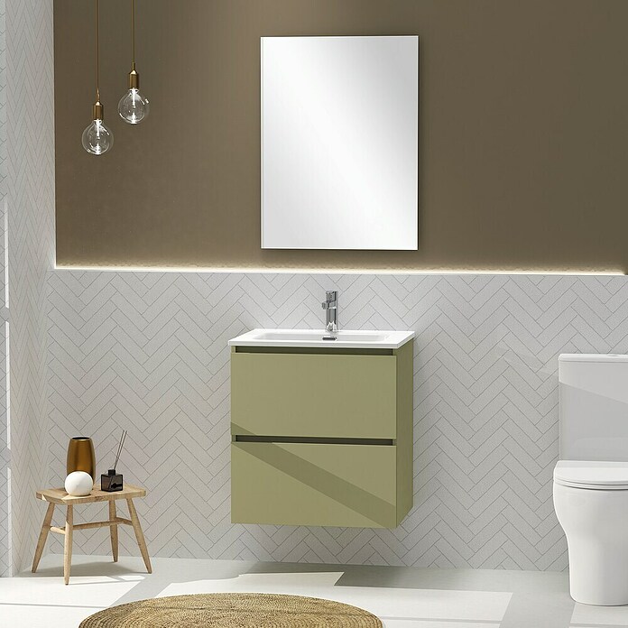 Artysan Conjunto de mueble de baño Harmony (Ancho: 60 cm, Verde cactus, 3 pzs.) | BAUHAUS