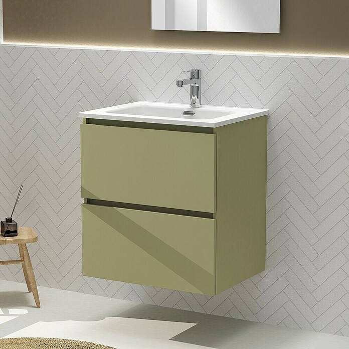 Artysan Conjunto de mueble de baño Harmony (Ancho: 60 cm, Verde cactus, 3 pzs.) | BAUHAUS