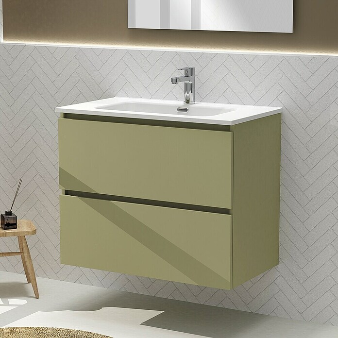 Artysan Conjunto de mueble de baño Harmony (Ancho: 80 cm, Verde cactus, 3 pzs.) | BAUHAUS