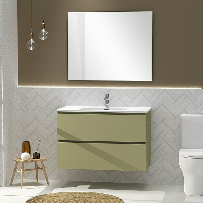 Artysan Conjunto de mueble de baño Harmony (Ancho: 100 cm, Verde cactus, 3 pzs.) | BAUHAUS