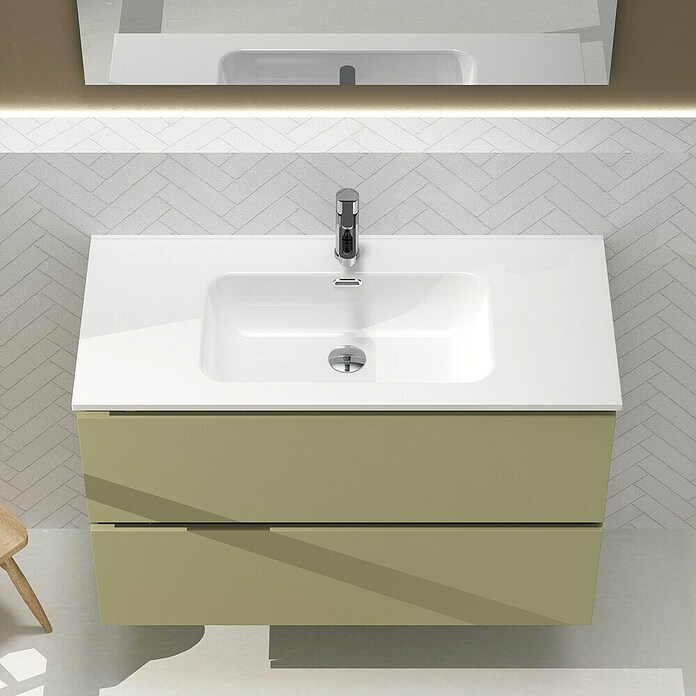 Artysan Conjunto de mueble de baño Harmony (Ancho: 100 cm, Verde cactus, 3 pzs.) | BAUHAUS