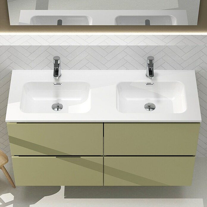 Artysan Conjunto de mueble de baño Harmony (Ancho: 120 cm, Verde cactus, 3 pzs.) | BAUHAUS