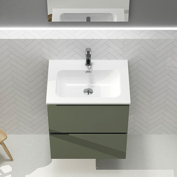 Artysan Conjunto de mueble de baño Harmony (Ancho: 60 cm, Verde musgo, 3 pzs.) | BAUHAUS