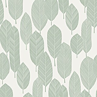 Papel pintado Vegetal Hojas Bosque (Verde, Floral, 10 x 0,53 m)