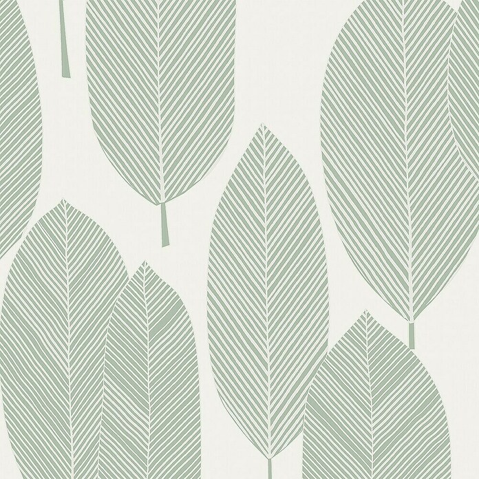 Papel pintado Vegetal Hojas Bosque (Verde, Floral, 10 x 0,53 m) | BAUHAUS