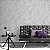 Papel pintado Texturado Ondas (Gris, Ondas, 10 x 0,53 m) | BAUHAUS
