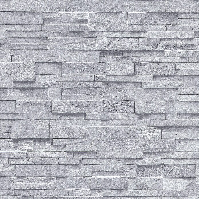 Papel pintado Piedra (Gris, Efecto piedra, 10 x 0,53 m) | BAUHAUS