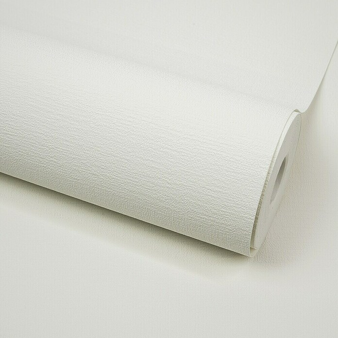 Papel pintado Liso Texturado (Blanco, Unicolor, 10 x 0,53 m) | BAUHAUS