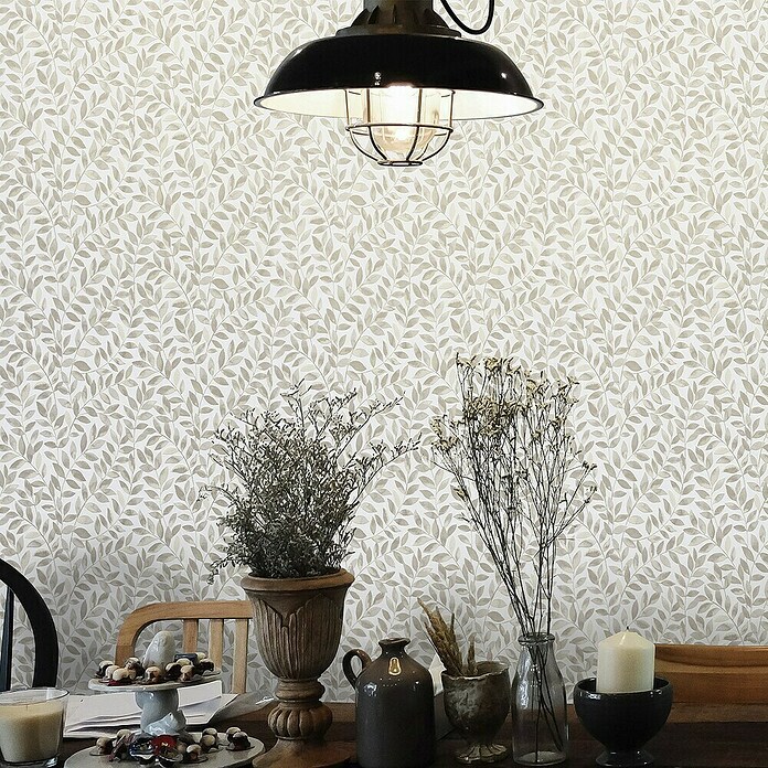 Papel pintado Hojas Vegetal (Marrón, Floral, 10 x 0,53 m) | BAUHAUS