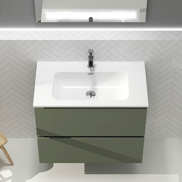 Artysan Conjunto de mueble de baño Harmony (Ancho: 80 cm, Verde musgo, 3 pzs.) | BAUHAUS