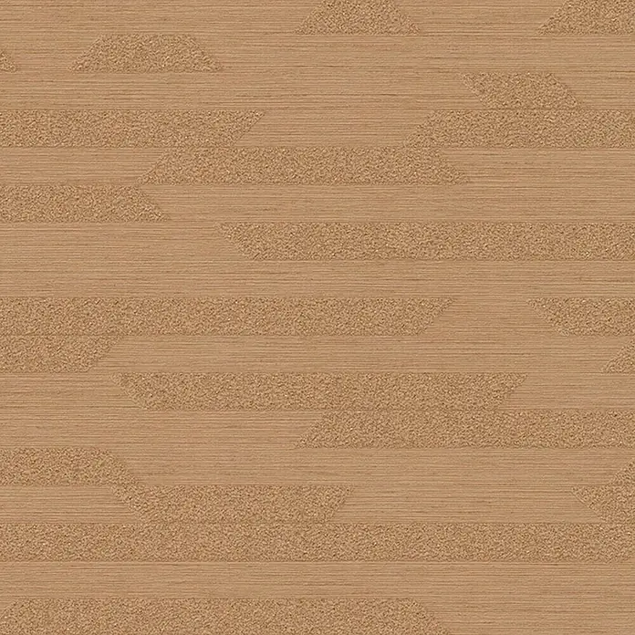 Papel pintado Texturado Geométrico - Marrón, Gráfico, 10 x 0,53 m - Patrón de textura marrón con rayas horizontales y formas geométricas, ideal para fondos y proyectos de diseño.