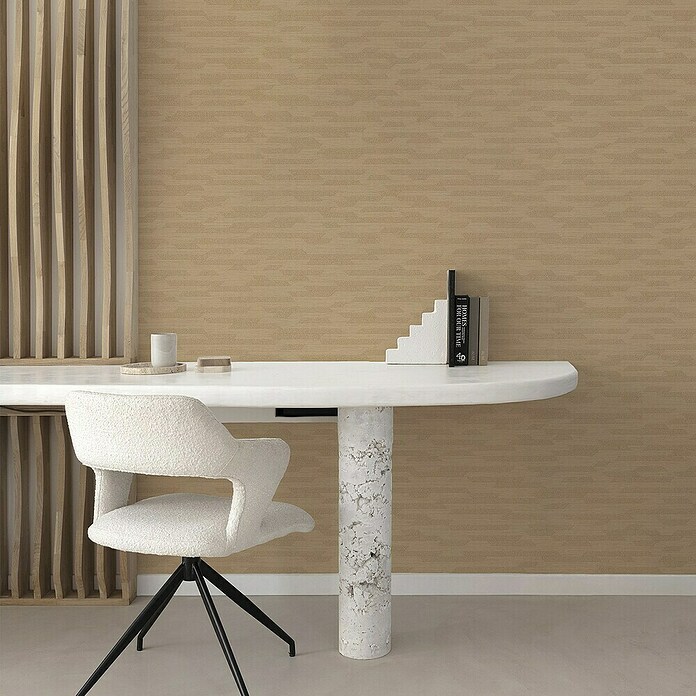 Papel pintado Texturado Geométrico (Marrón, Gráfico, 10 x 0,53 m) | BAUHAUS