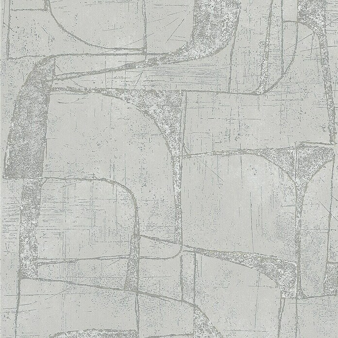 Marburg Papel pintado de vellón Geométrico Cuadrado (Gris, Gráfico, 10 x 0,53 m) | BAUHAUS