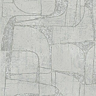 Papel pintado Geométrico Cuadrado (Gris, Gráfico, 10 x 0,53 m)