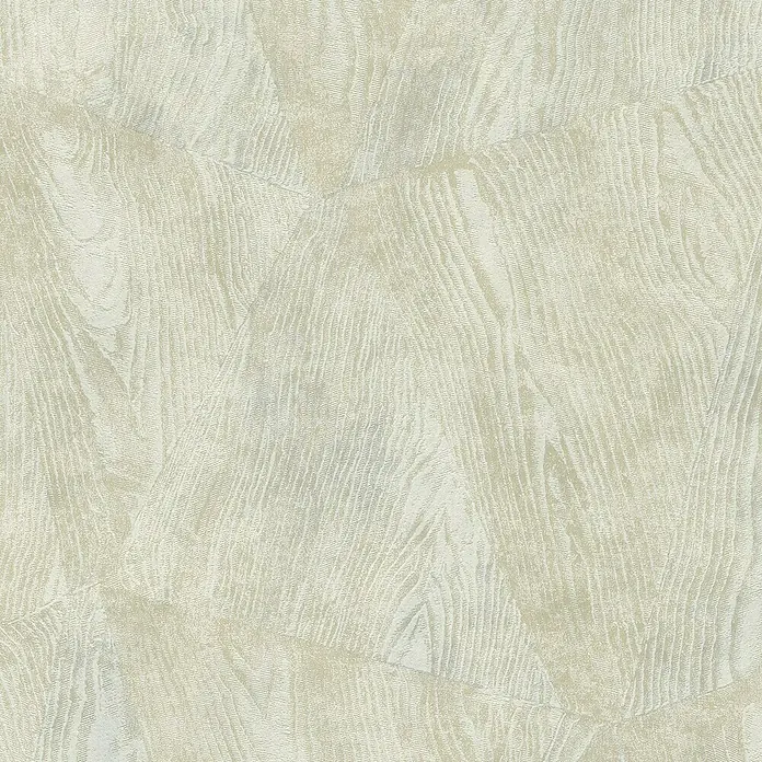 Papel pintado Geométrico Madera - Blanco, Gráfico, 10 x 0,53 m - Primer plano de un papel pintado de color claro con un elegante patrón similar a la madera, creando una textura natural y sofisticada.