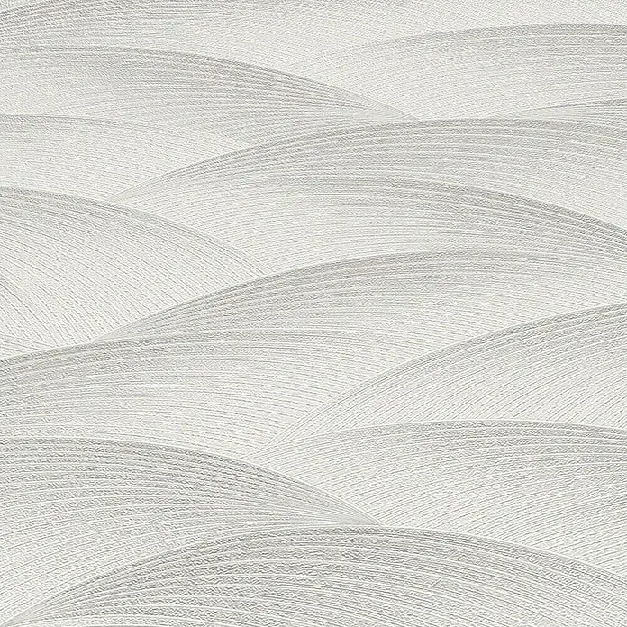 Papel pintado Geométrico Ondas - Gris, Ondas, 10 x 0,53 m - Fondo con un diseño elegante y ondulado. Las líneas sutiles y la textura suave añaden profundidad y sofisticación a cualquier proyecto.