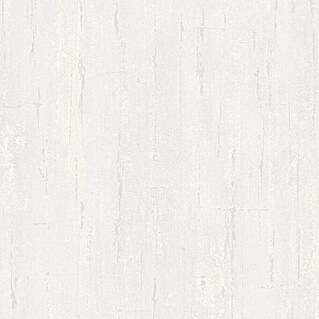 Papel pintado Liso Texturado (Blanco, Rayas, 10 x 0,53 m)