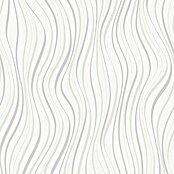 Papel pintado Ondas (Blanco, Ondas, 10 x 0,53 m) | BAUHAUS