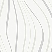 Papel pintado Ondas (Blanco, Ondas, 10 x 0,53 m) | BAUHAUS