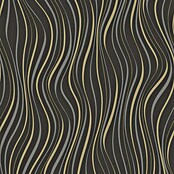 Papel pintado Ondas (Negro, Ondas, 10 x 0,53 m) | BAUHAUS