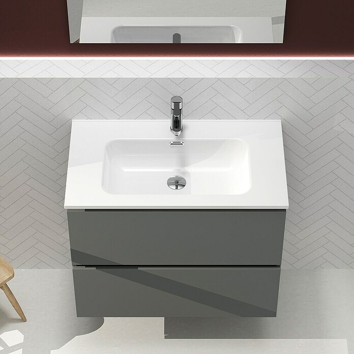 Artysan Conjunto de mueble de baño Harmony (Ancho: 80 cm, Gris oscuro, 3 pzs.) | BAUHAUS