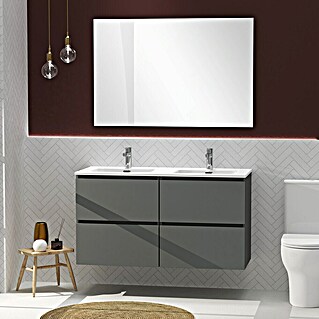 Artysan Conjunto de mueble de baño Harmony (Ancho: 120 cm, Gris oscuro, 3 pzs.)