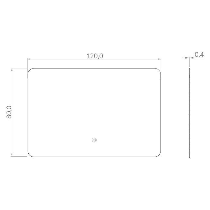 Artysan Espejo con luz LED (An x Al: 120 x 80 cm, LED) | BAUHAUS