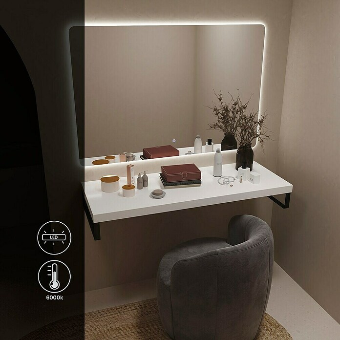 Artysan Espejo con luz LED (An x Al: 120 x 80 cm, LED) | BAUHAUS