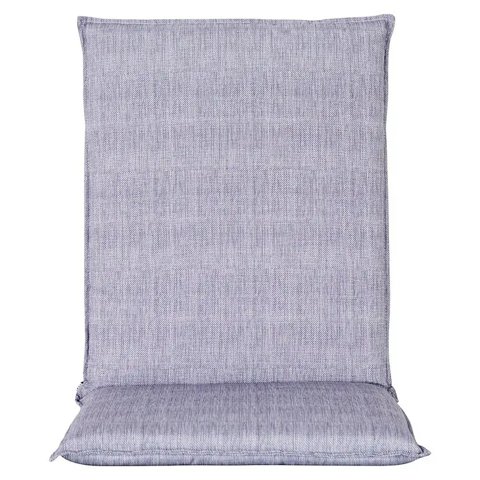 Bonlay Gartenmöbel-Auflage - Standard, L x B x H: 109 x 50 x 6 cm, Polyester 230 g/m², Blau/Anthrazit - Abgebildet ist ein hellvioletter Stuhlkissenbezug mit feiner Webstruktur. Das Kissen ist rechteckig und in zwei Teile unterteilt.
