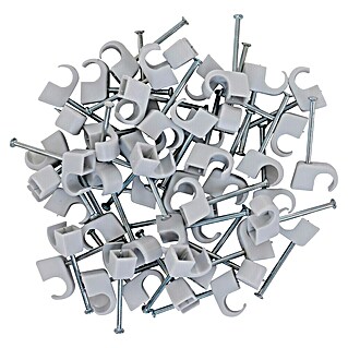 Nagelschelle (Kunststoff, Grau, 100 Stk., 7 Millimeter (mm), 11 Millimeter (mm))