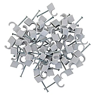 Nagelschelle (Kunststoff, Grau, 50 Stk., 10 Millimeter (mm), 14 Millimeter (mm))