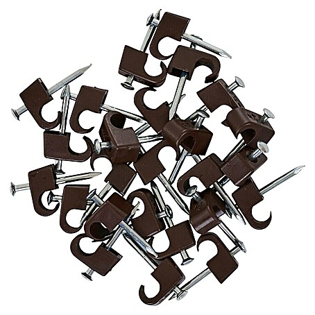 Nagelschellen (4 mm - 7 mm, 25 Stk., Braun)