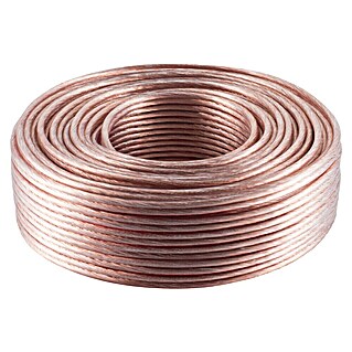 Lautsprecherleitung (Anzahl Adern: 2 Stk., 1,5 mm², 10 m, Transparent)