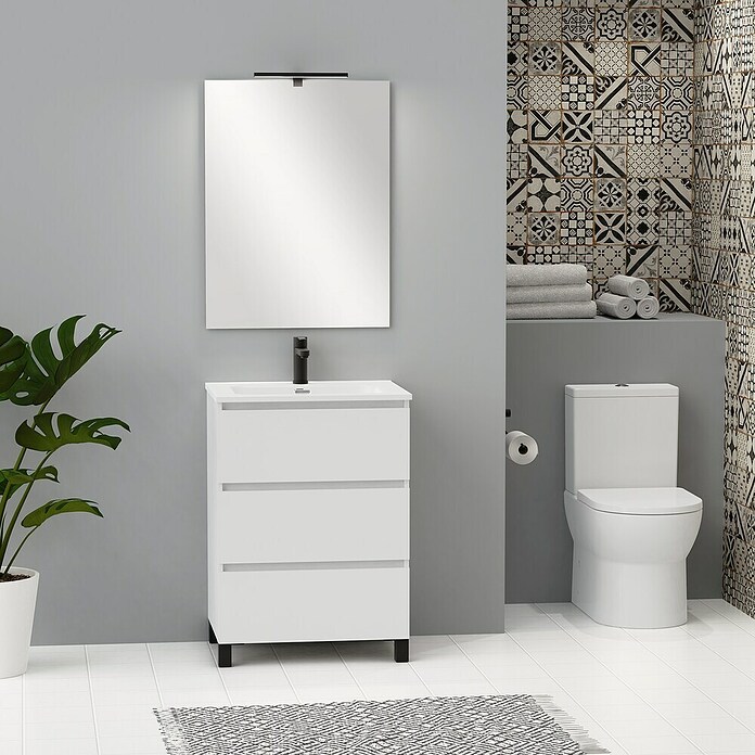 Artysan Conjunto de mueble de baño Neeko (Ancho: 60 cm, Blanco, 3 pzs.) | BAUHAUS