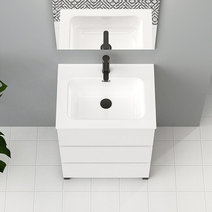Artysan Conjunto de mueble de baño Neeko (Ancho: 60 cm, Blanco, 3 pzs.) | BAUHAUS