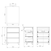 Artysan Conjunto de mueble de baño Neeko (Ancho: 60 cm, Blanco, 3 pzs.) | BAUHAUS