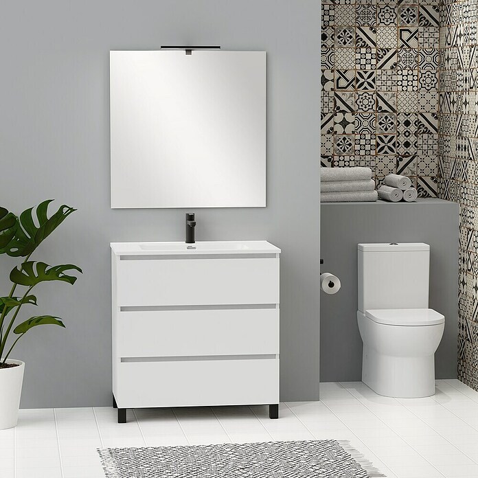 Artysan Conjunto de mueble de baño Neeko (Ancho: 80 cm, Blanco, 3 pzs.) | BAUHAUS