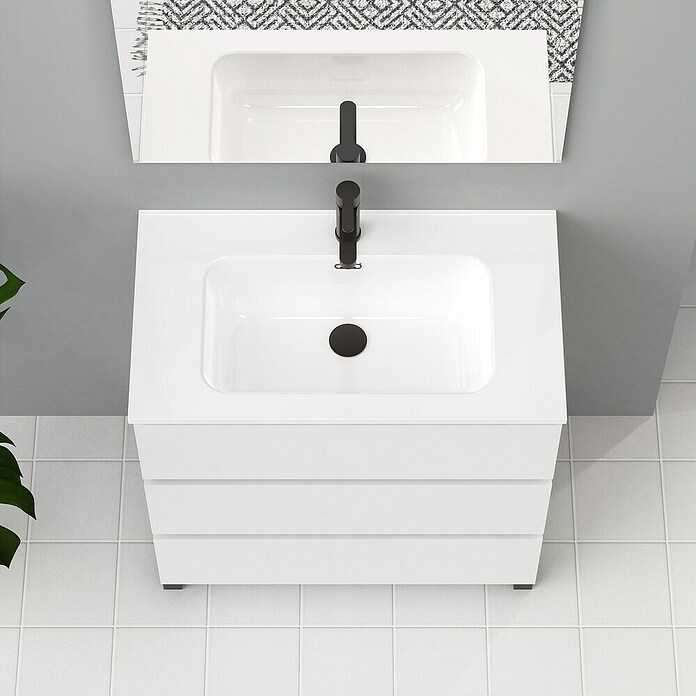 Artysan Conjunto de mueble de baño Neeko (Ancho: 80 cm, Blanco, 3 pzs.) | BAUHAUS