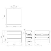 Artysan Conjunto de mueble de baño Neeko (Ancho: 100 cm, Negro, 3 pzs.) | BAUHAUS